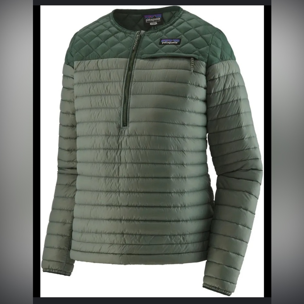 Patagonia AlpLight down pullover. Green. Size small.